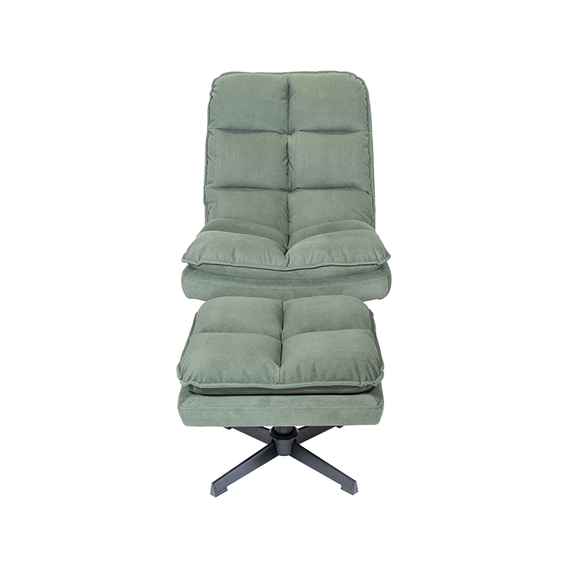 Zelená/biela 360 stupňov otočná tkanina s kreslom pre domácu salóniky Footrest